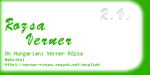 rozsa verner business card