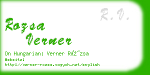 rozsa verner business card